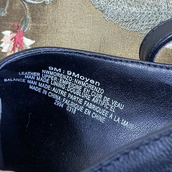 Nine West Heels Leather Peep Toe Slingback Black Morenzo (9) - Picture 8 of 8